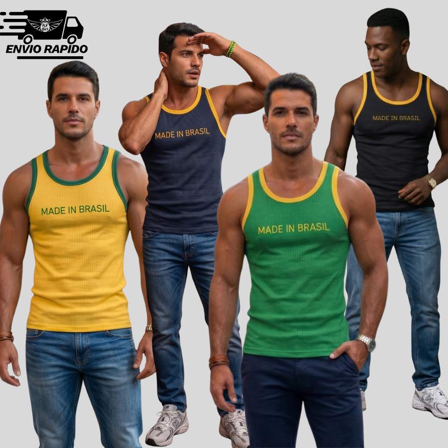 Regata Masculina Brasil Core Streetwear Ribana Can