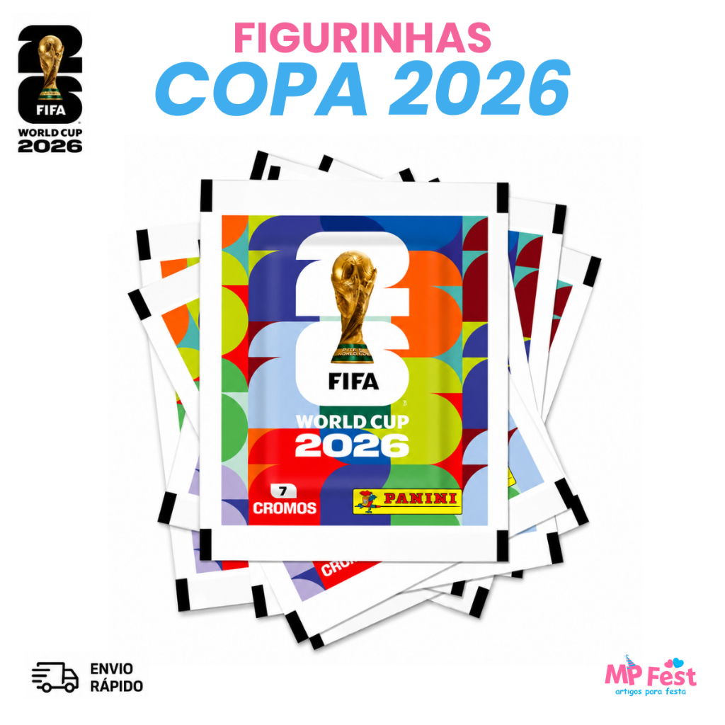 Kit 14 Figurinhas Copa do Mundo 2026 Oficial Panin