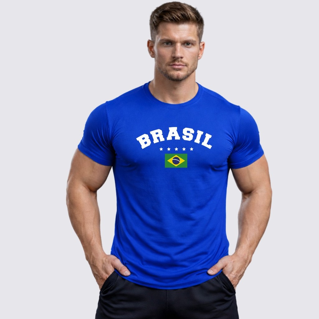 Camisa Dry Fit Masculino BRASIL 04 Maromba Corrida
