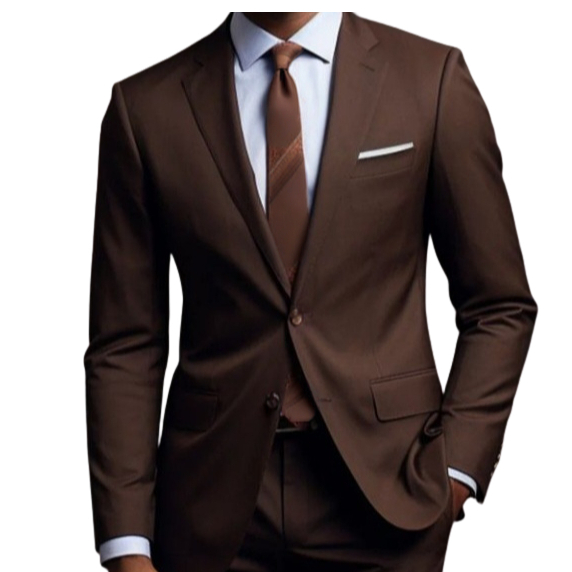 Terno Masculino Slim Marrom Corte Italiano Nova Co