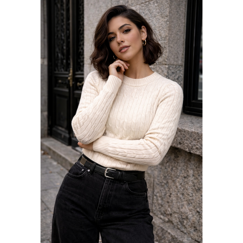 Blusa de Frio Feminina Trico Manga Longa Confortá