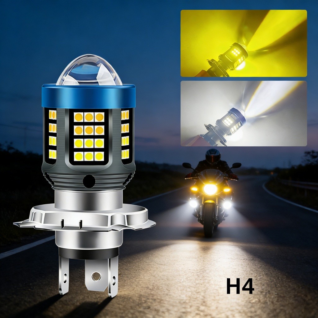 1PC LED Lâmpada H4 Luz Universal De Motocicleta D