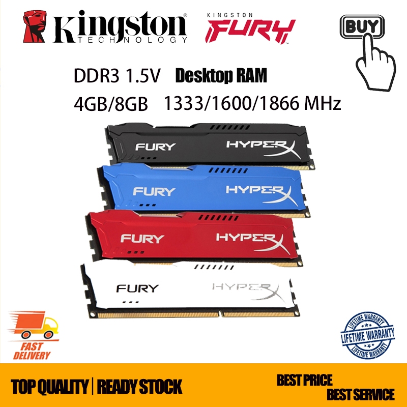 Kingston HyperX FURY DDR3 1.5V 4GB 8GB 1333MHz 160
