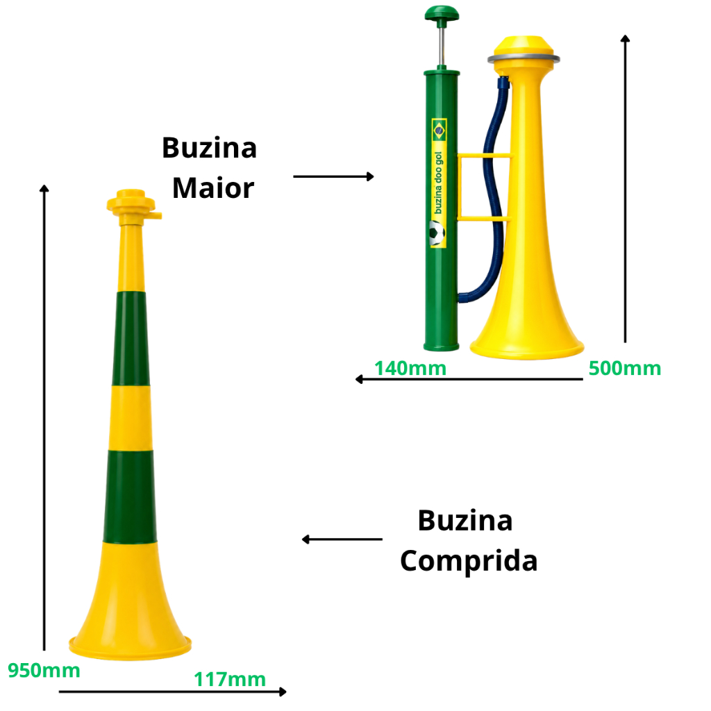 Buzina Vuvuzela Potente Brasil Copa do Mundo Som A