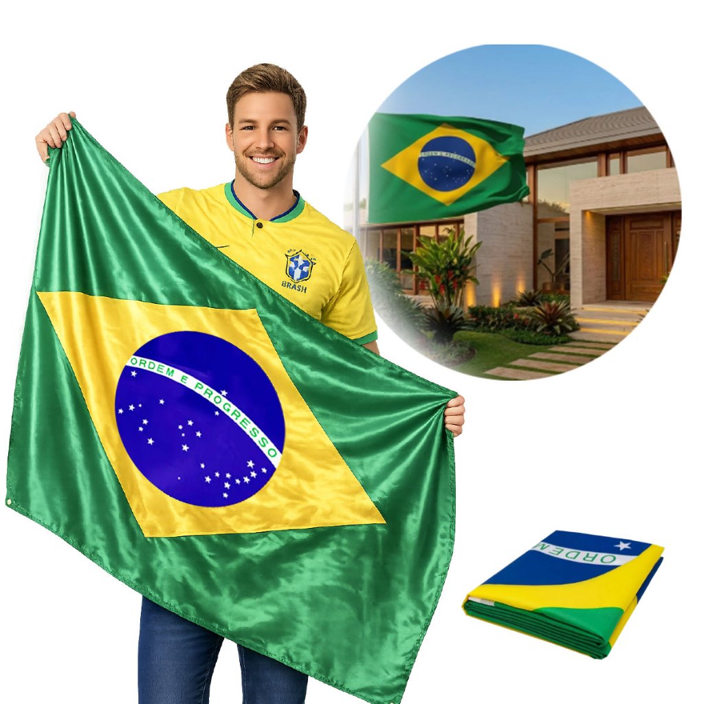Bandeira do Brasil 150×90 Grande Copa do Mund