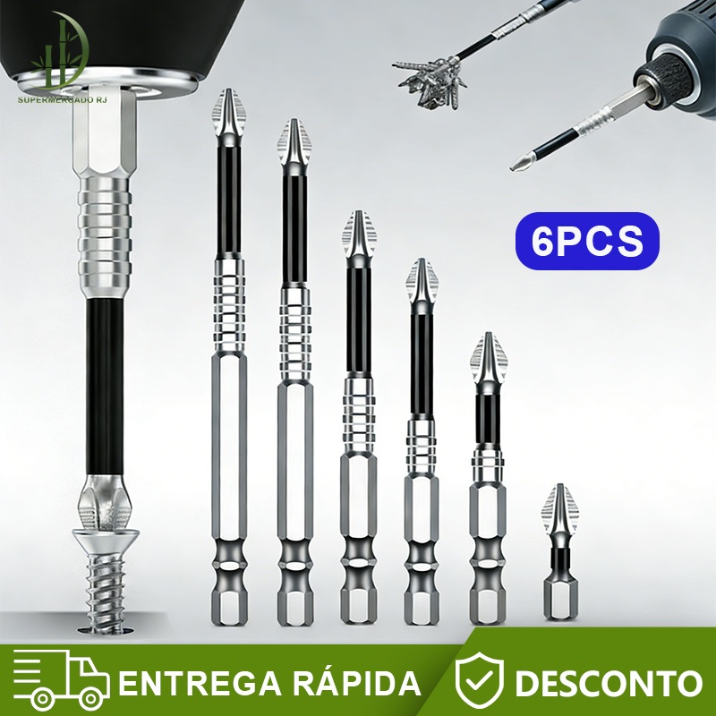 6 Pcs K5  De Bits De Chave De Fenda Magnética -An