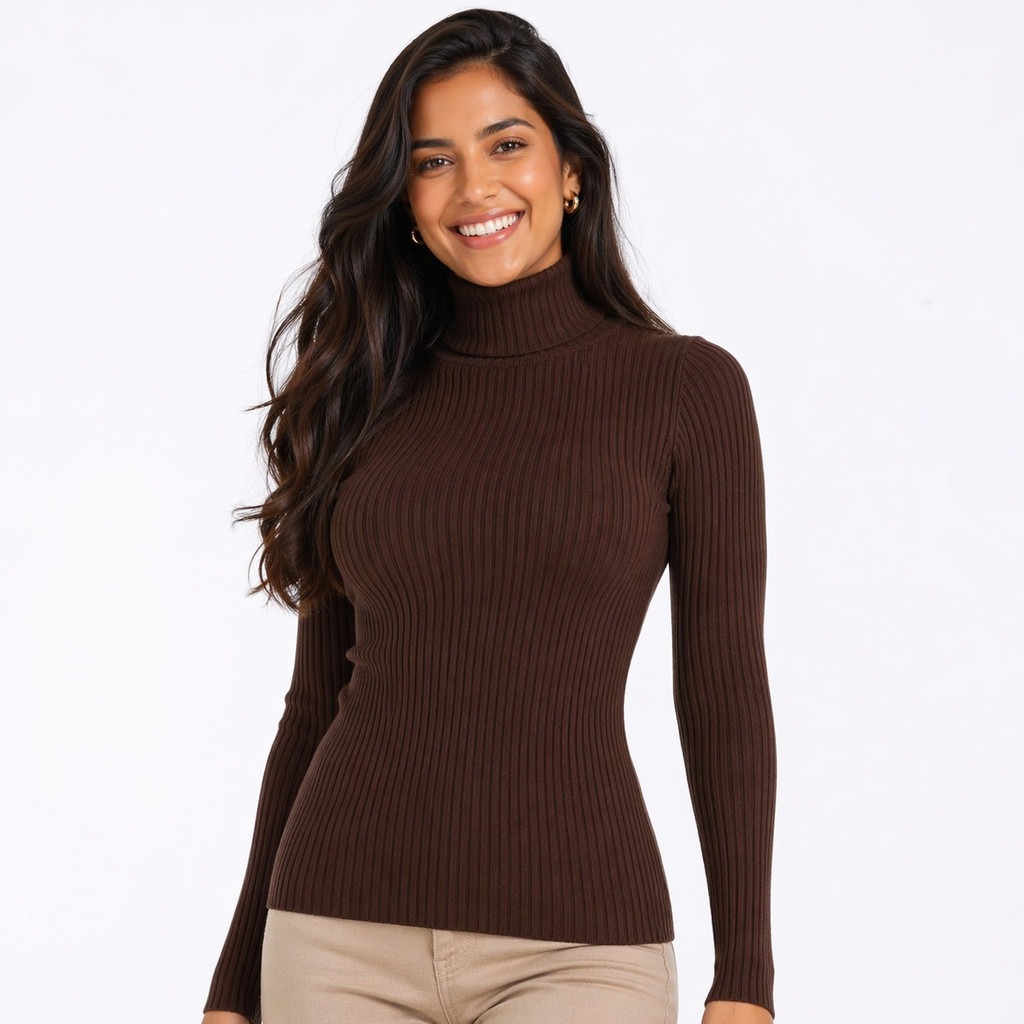 Blusa de Frio Feminina Cacharrel Canelado Gola Alt