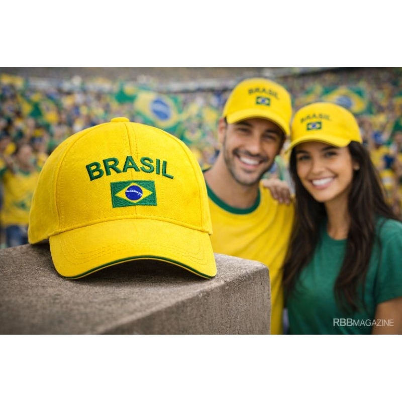 Boné Brasil Adulto Unissex Bordado Premium