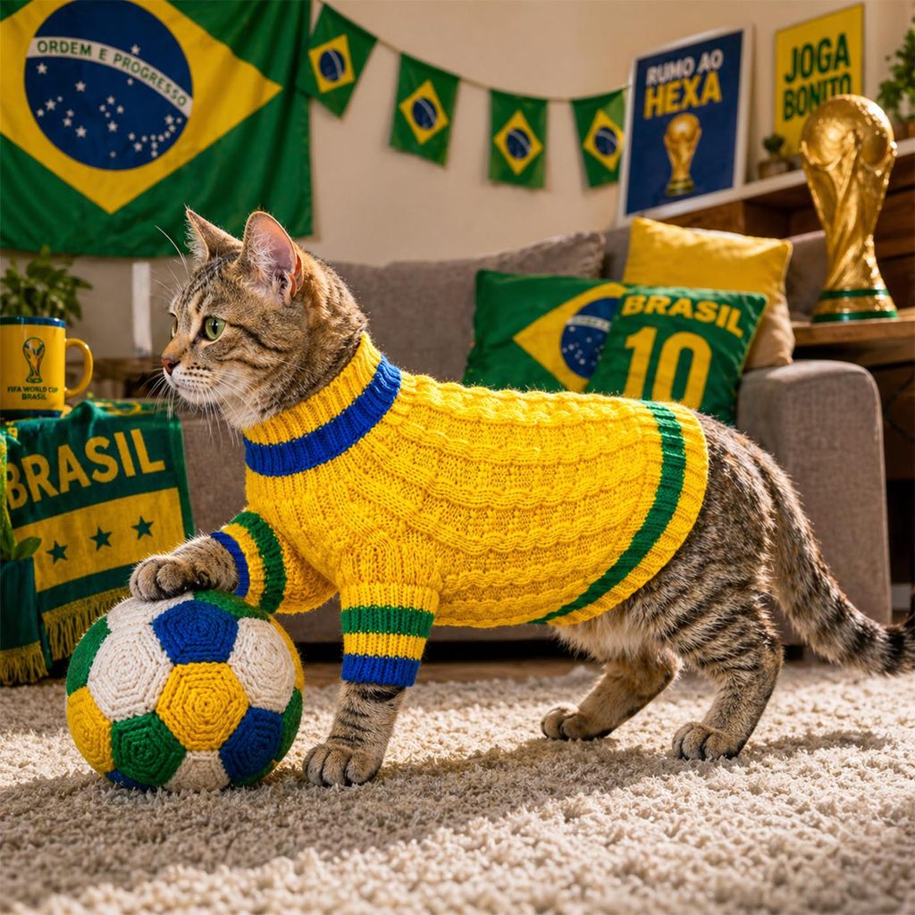 Roupinha Pet Tricô Gatos E Cães – Copa Bra