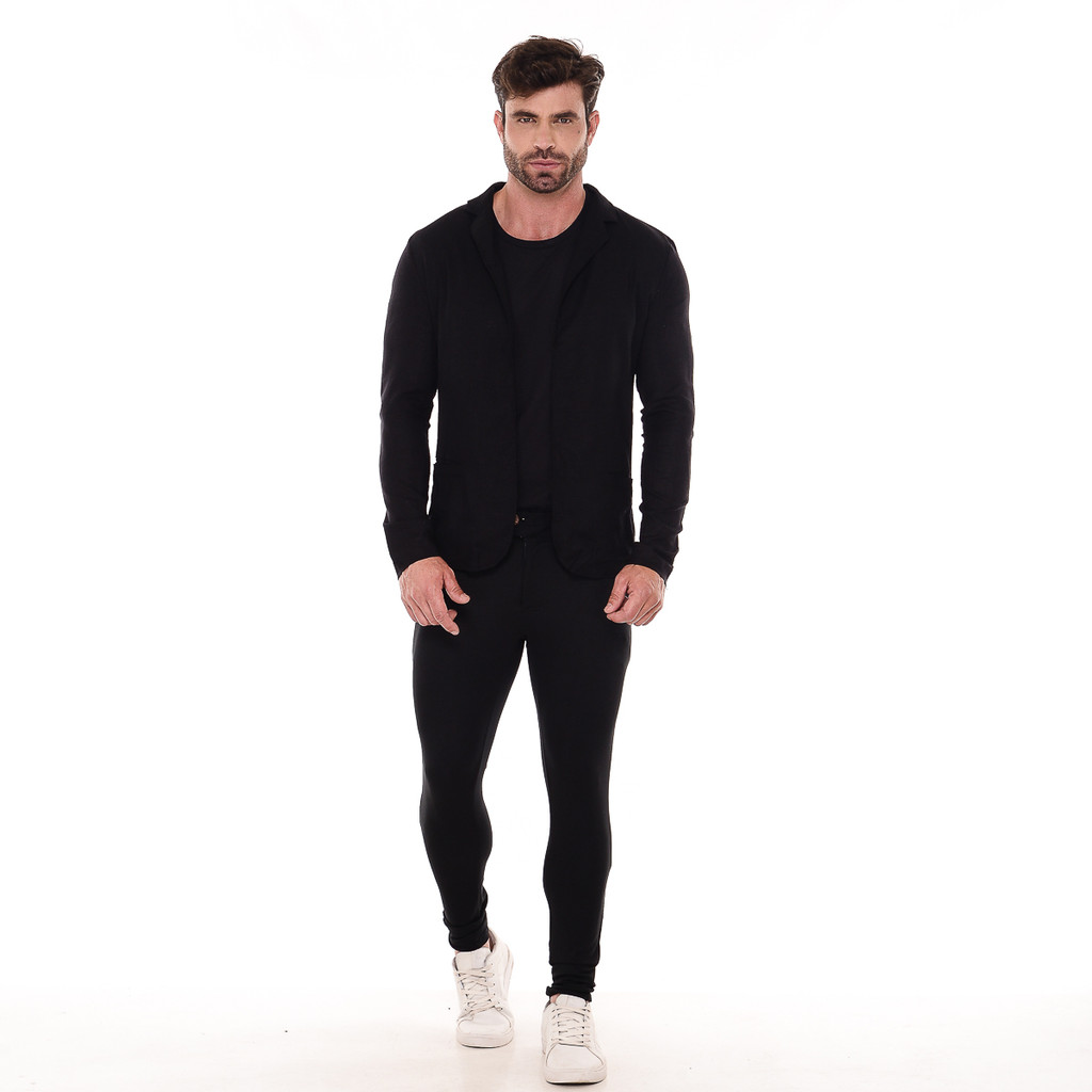 Blazer De Linho Masculino Slim Corte Italiano Prem