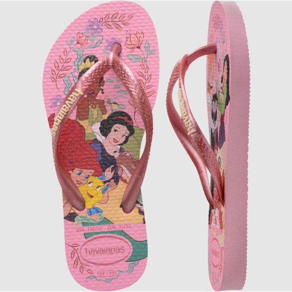 Chinelo Havaianas Infantil Disney Princesa Menina 