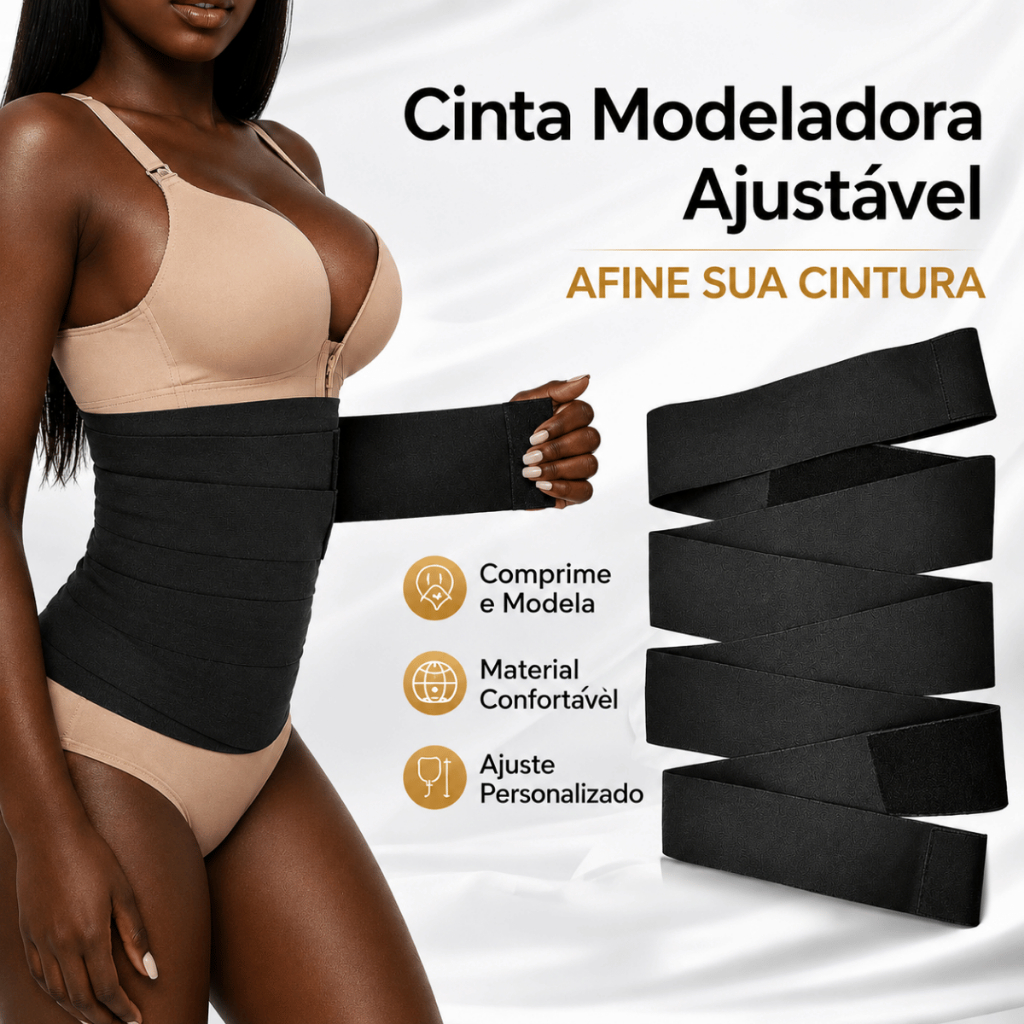 Cinta Modeladora INVISÍVEL Faixa Cintura Queima G