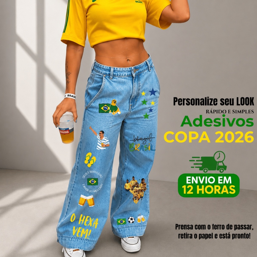 Adesivo Exclusivo DTF Copa do Mundo BRASIL | Termo