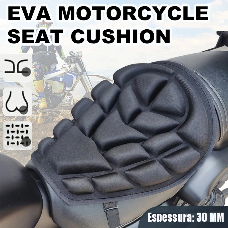 Almofada Moto Respiravel 3D Para Moto Antiderrapan