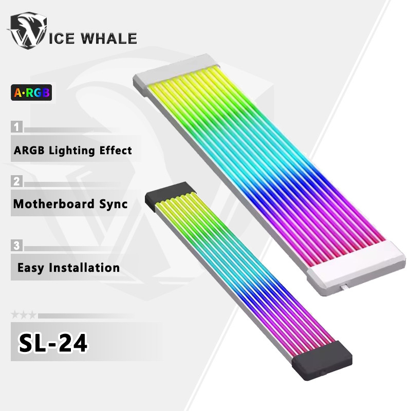 ICE Whale SL-24 ARGB Neon Line 24PIN Placa-Mãe 8P