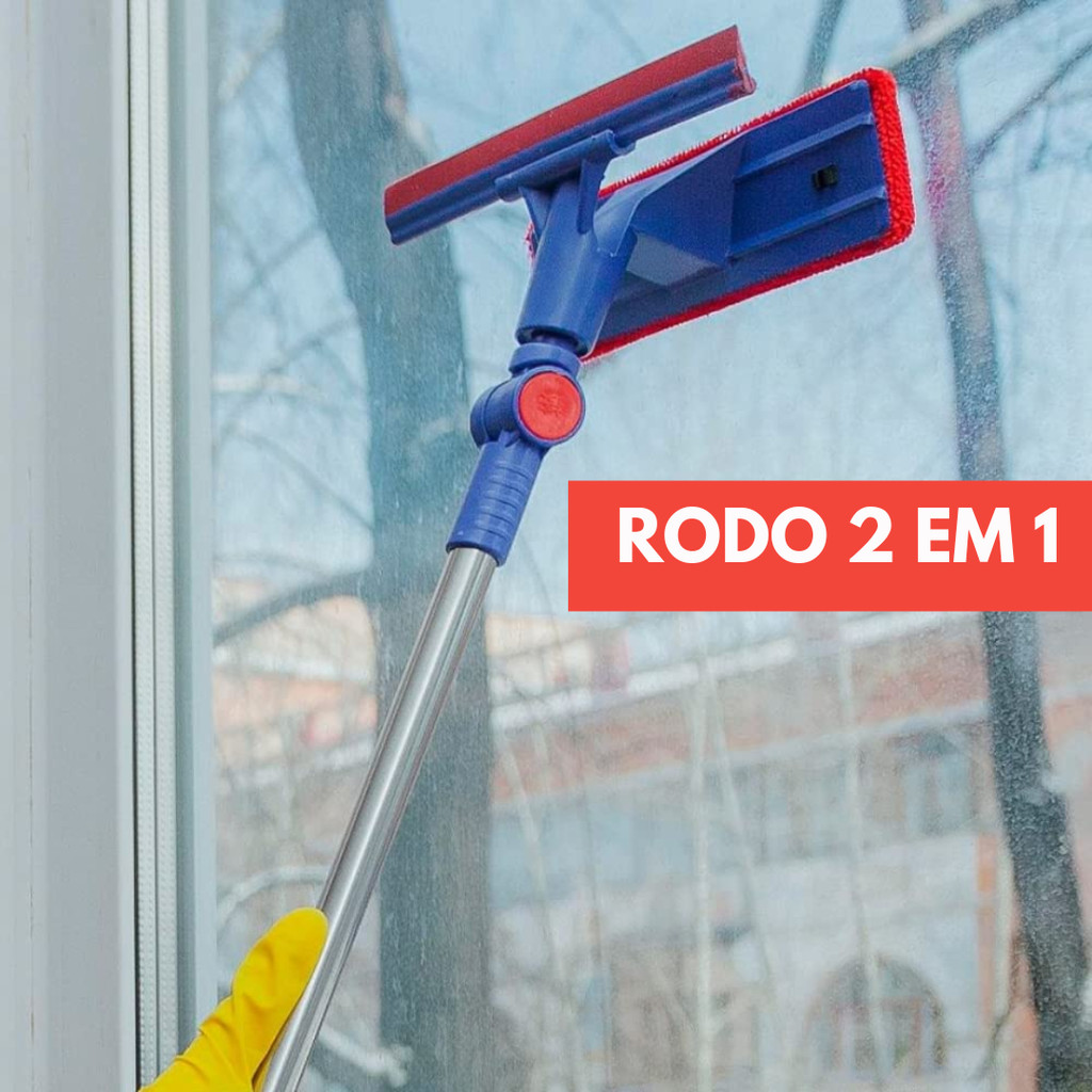 Rodo Limpa Vidros 2 em 1 com Cabo Extensível Esfr