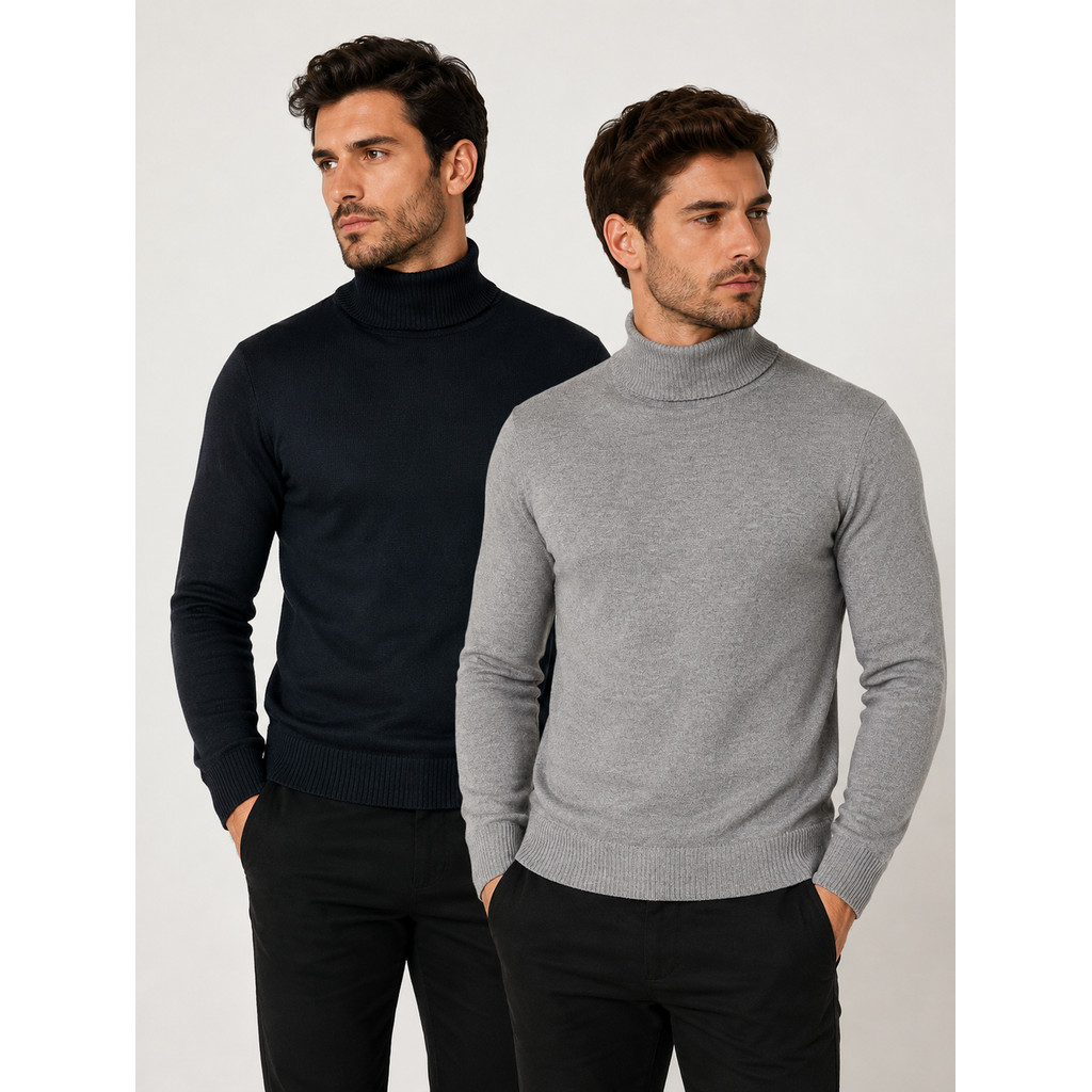 Kit 2 Cacharrel Blusa Trico Sueter Lã Masculina C