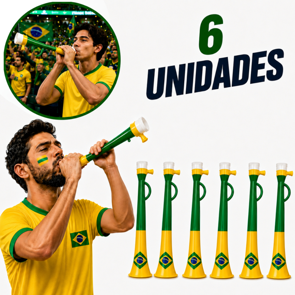 Corneta Vuvuzelas Grande Torcedor Comemoração Co