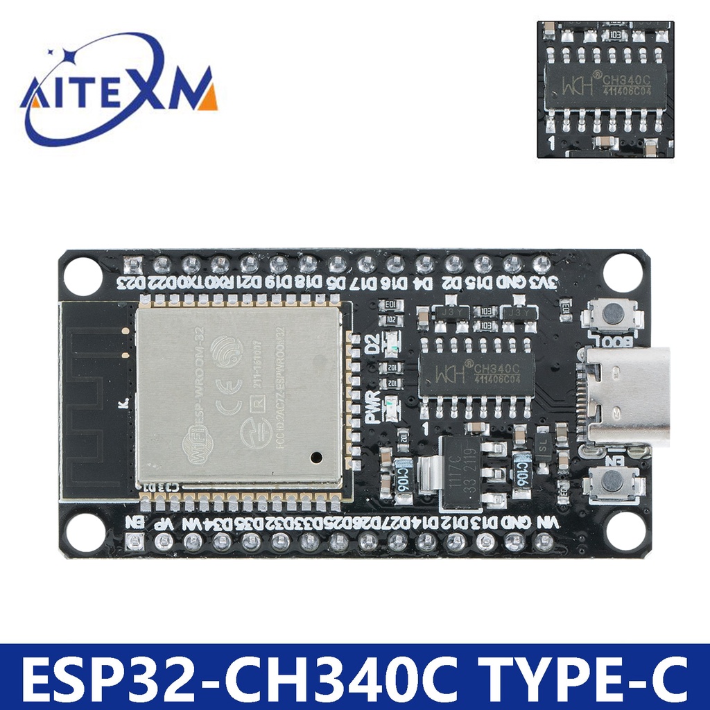 Placa De Desenvolvimento ESP32 TYPE-C USB CH340C W