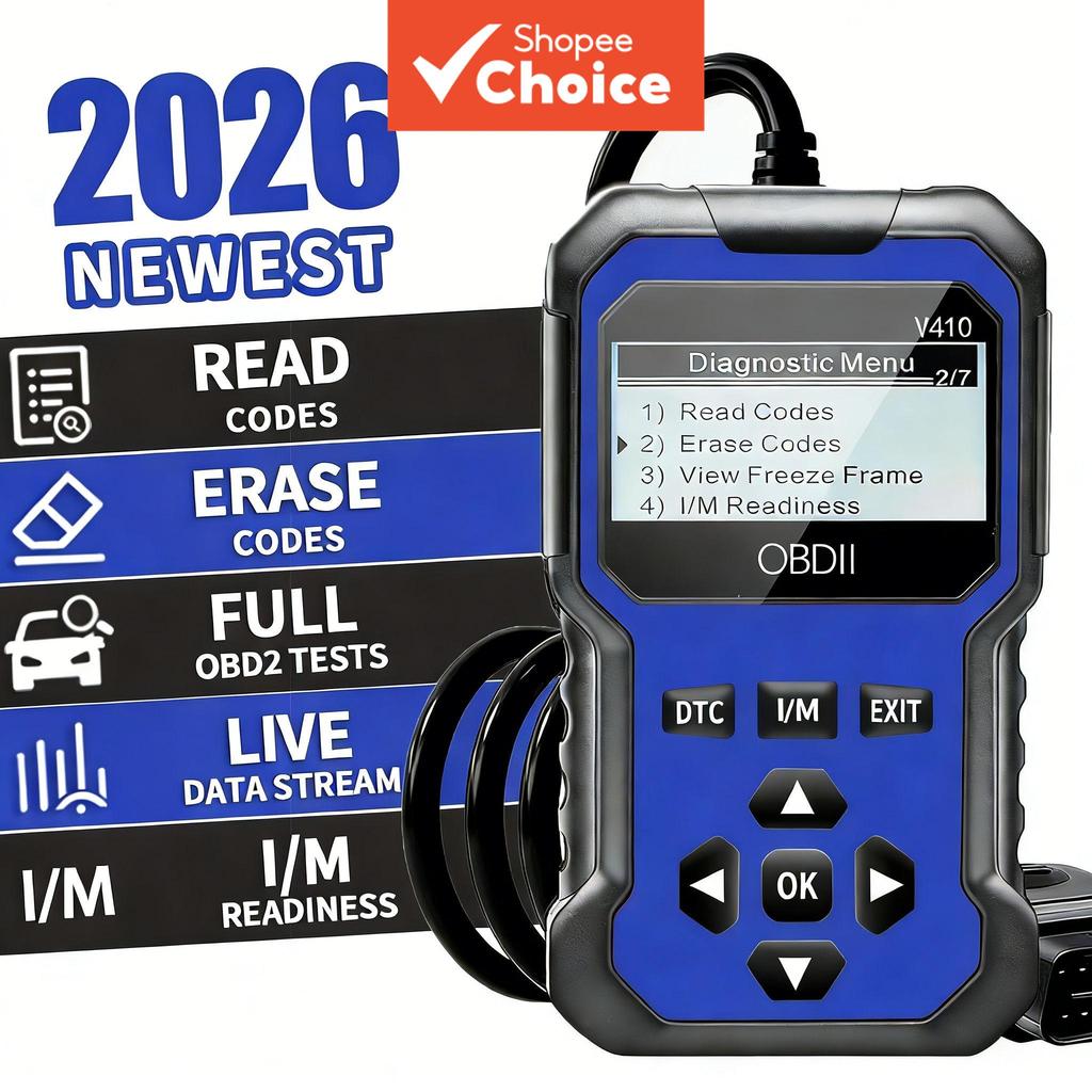 Scanner OBD2: Leitor de Códigos de Falha Veicular com Teste de Bateria, Funções Completas OBDII, Tr