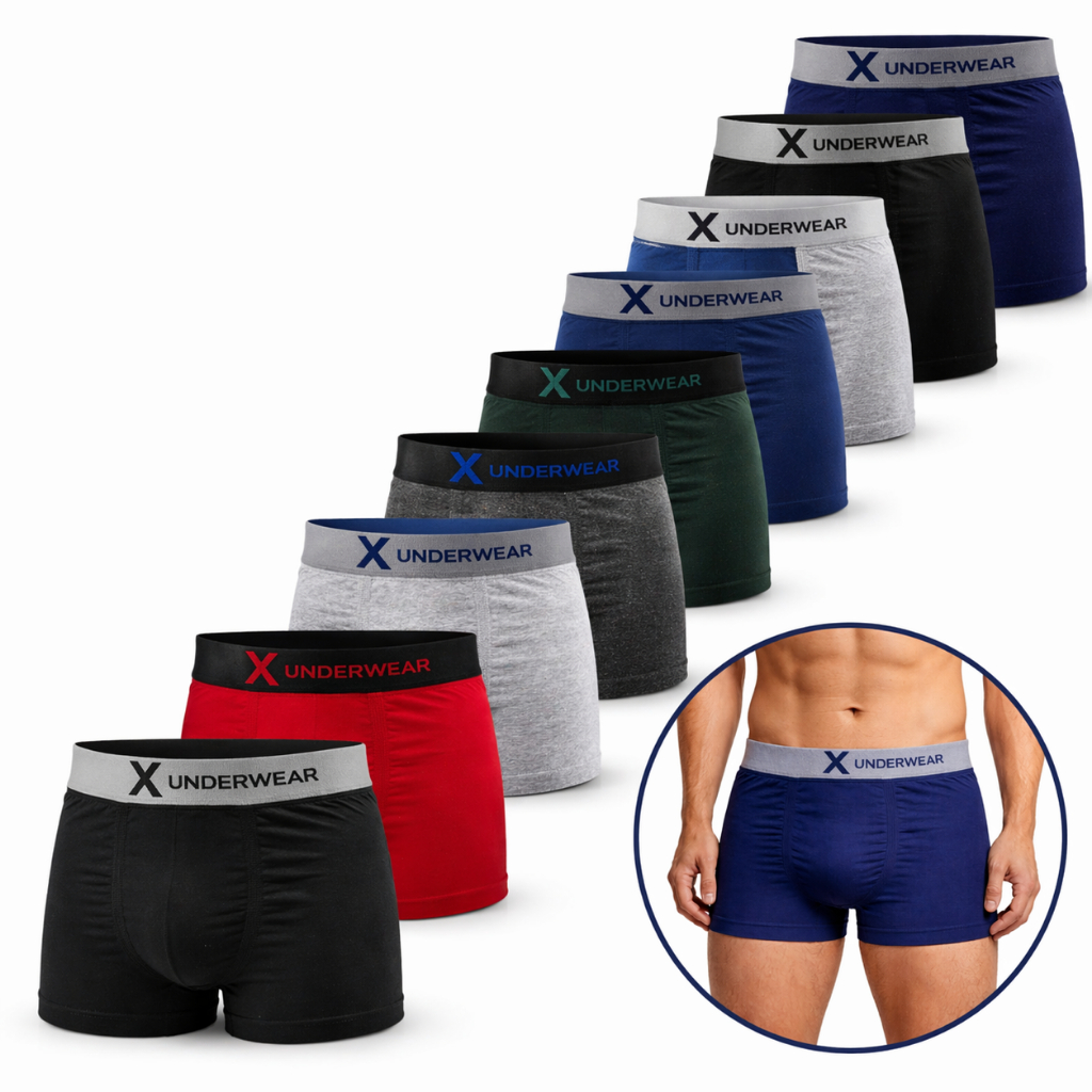 Kit com 5 ou 10 Cueca Box Boxer Microfibra Ultra C