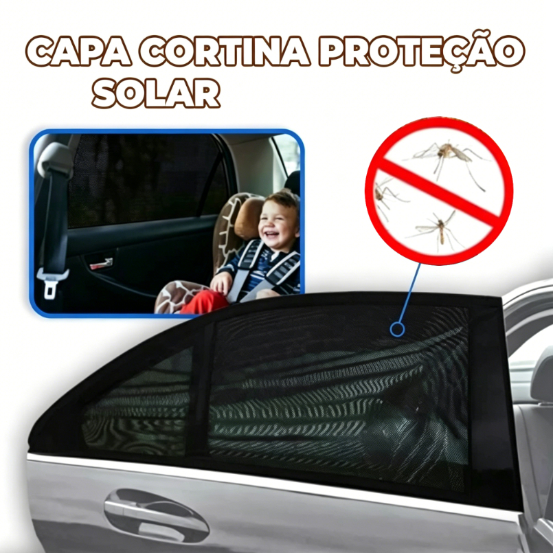 Kit 2 Capa Cortina Proteção Solar Anti Vento Pro