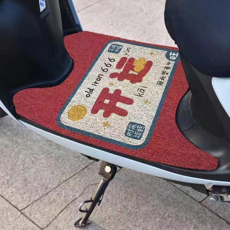 Tapete de chão para veículo elétrico com desenh