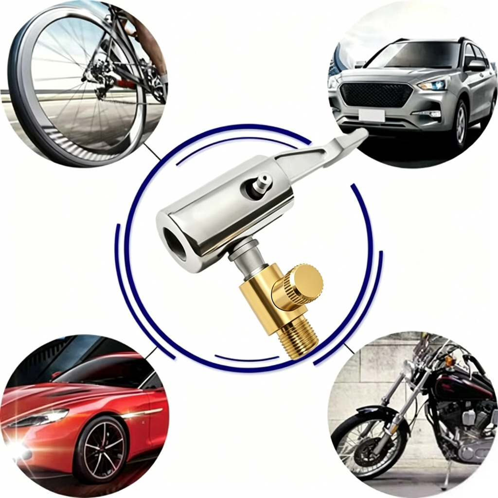 Bico Inflador Com Presilha De Ar De Pneu De Bicicl