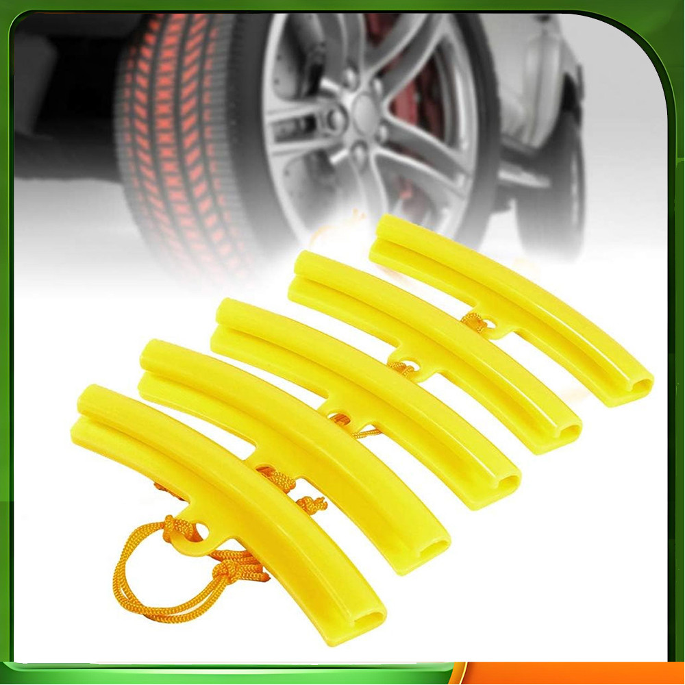Capa protetora de anel de aço de pneu amarelo 5pc