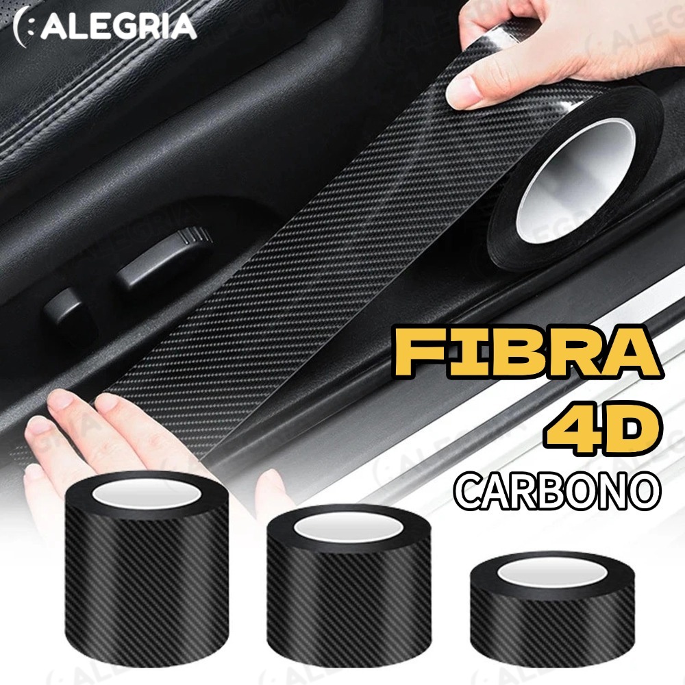 3D Adesivo De Fibra De Carbono Pára-Choques sSrip