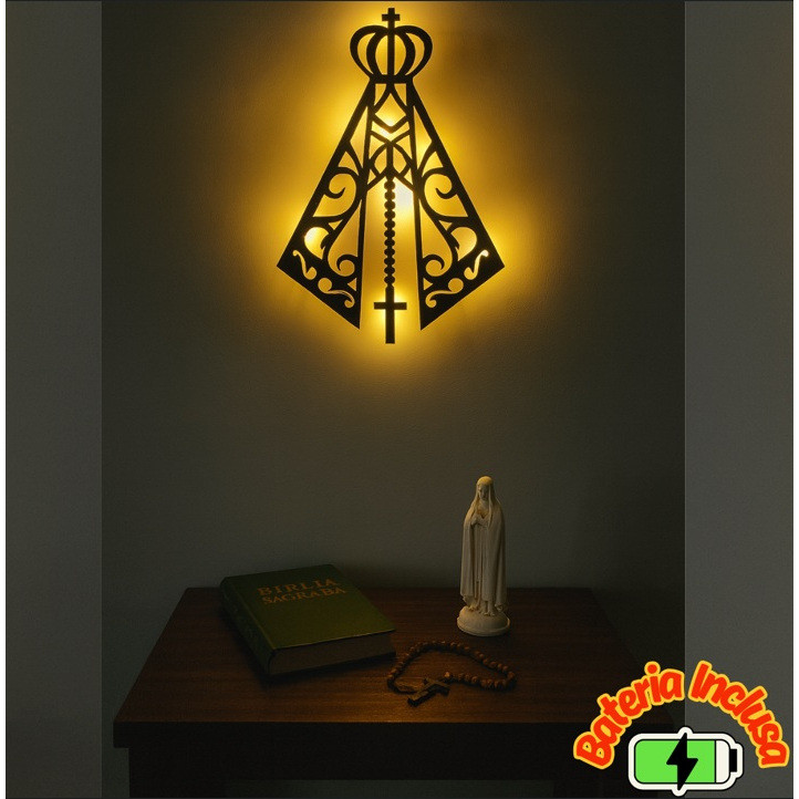Quadro Vazado LED Nossa Senhora AparecidaDecorativ
