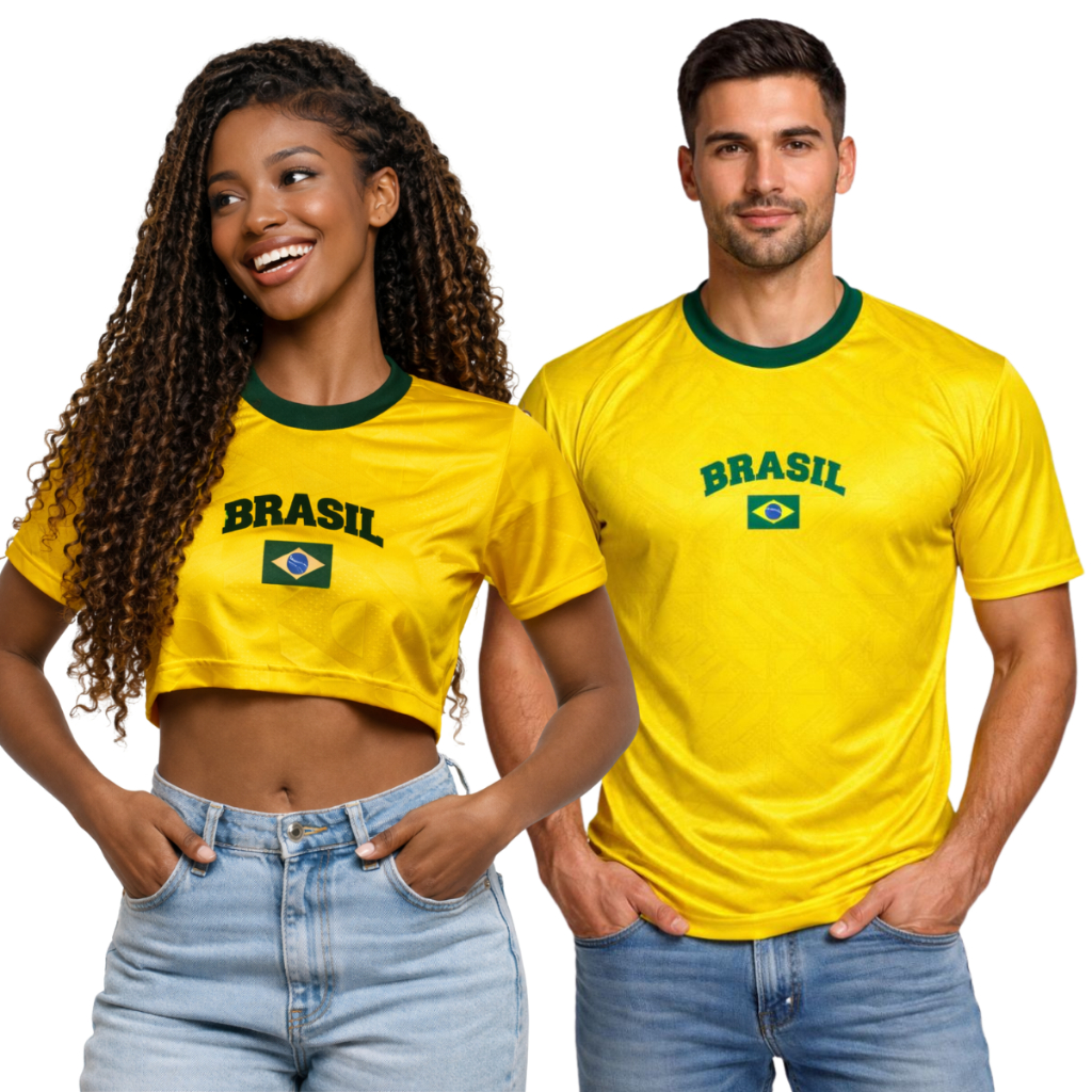 Kit Crooped Baby Look ou Regatinha Feminina do Bra