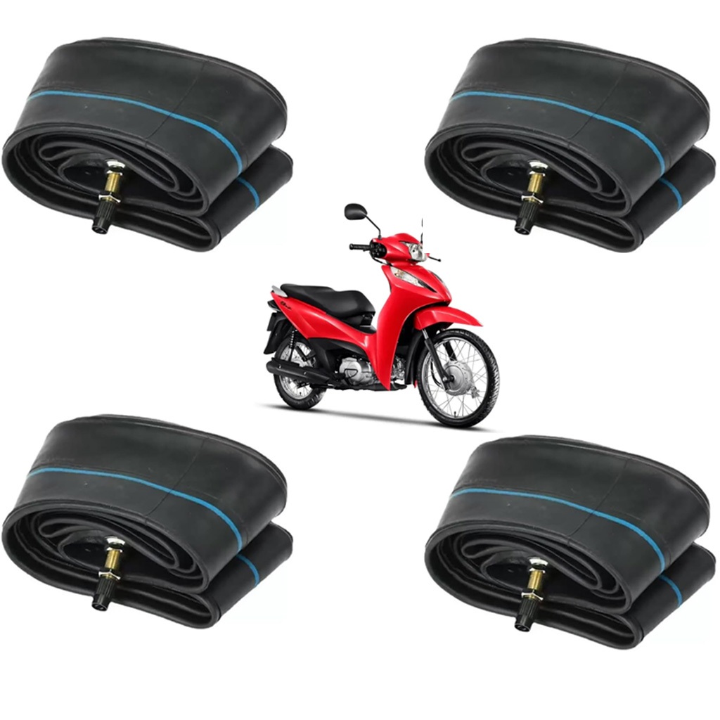 Kit 4 Câmara De Ar 2.50-17 Biz 100/125 Dianteira