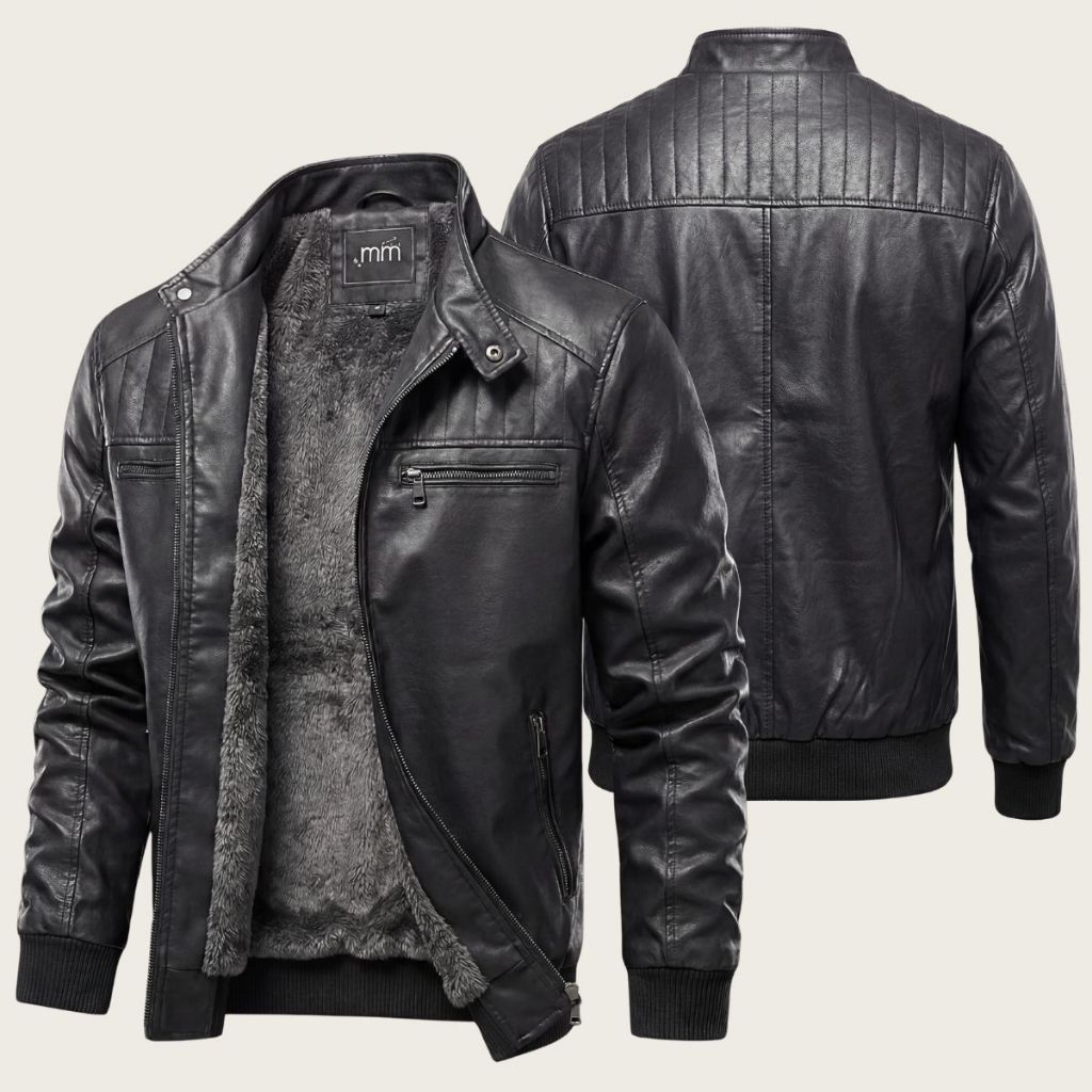 Jaqueta Masculina De Couro Masculino Resistente Co