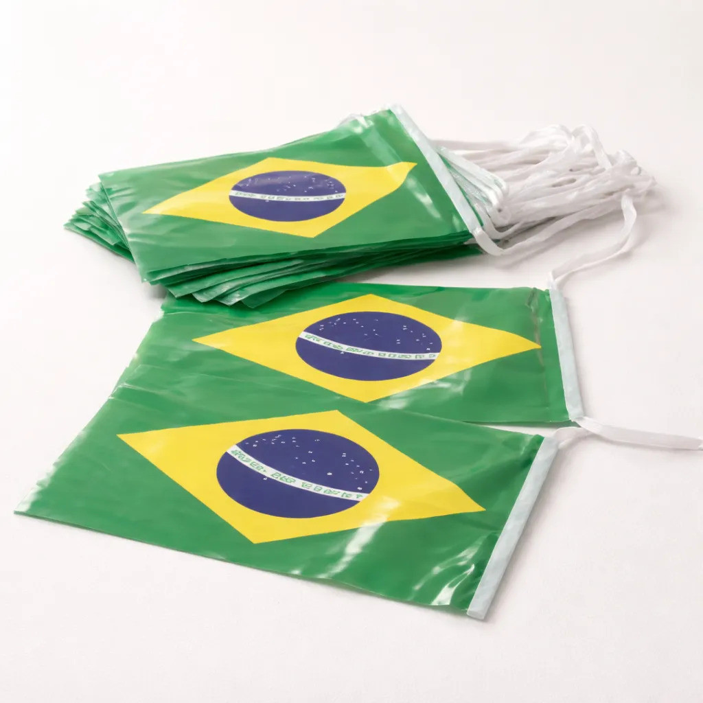 Varal 7m 15 Bandeirinhas Copa Do Mundo Brasil Band