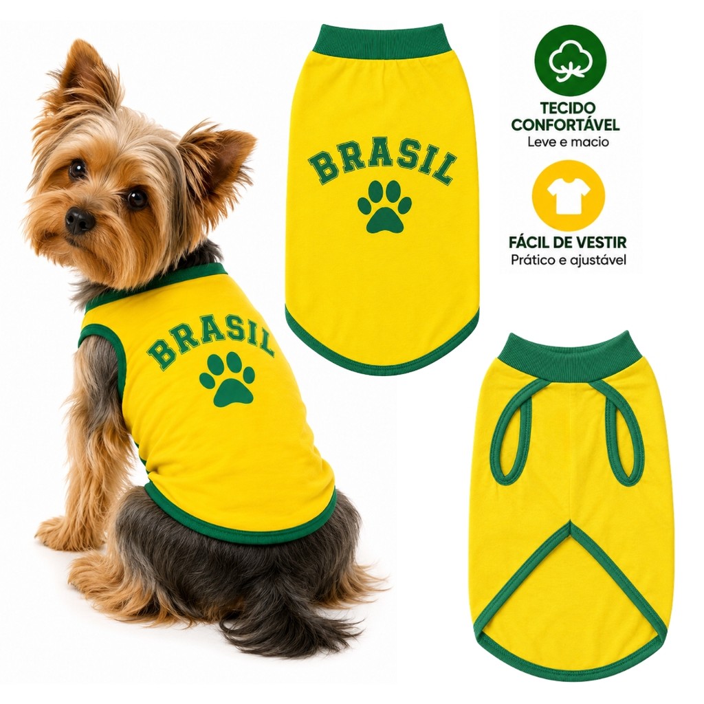 Roupinha Pet Roupa Cachorro Malha Confortável Bra