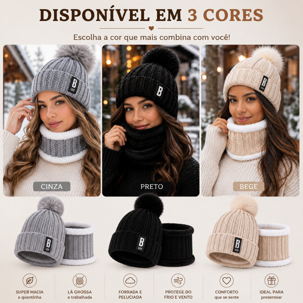 KIt touca + Gola de La Forrada e Peluciada Feminin