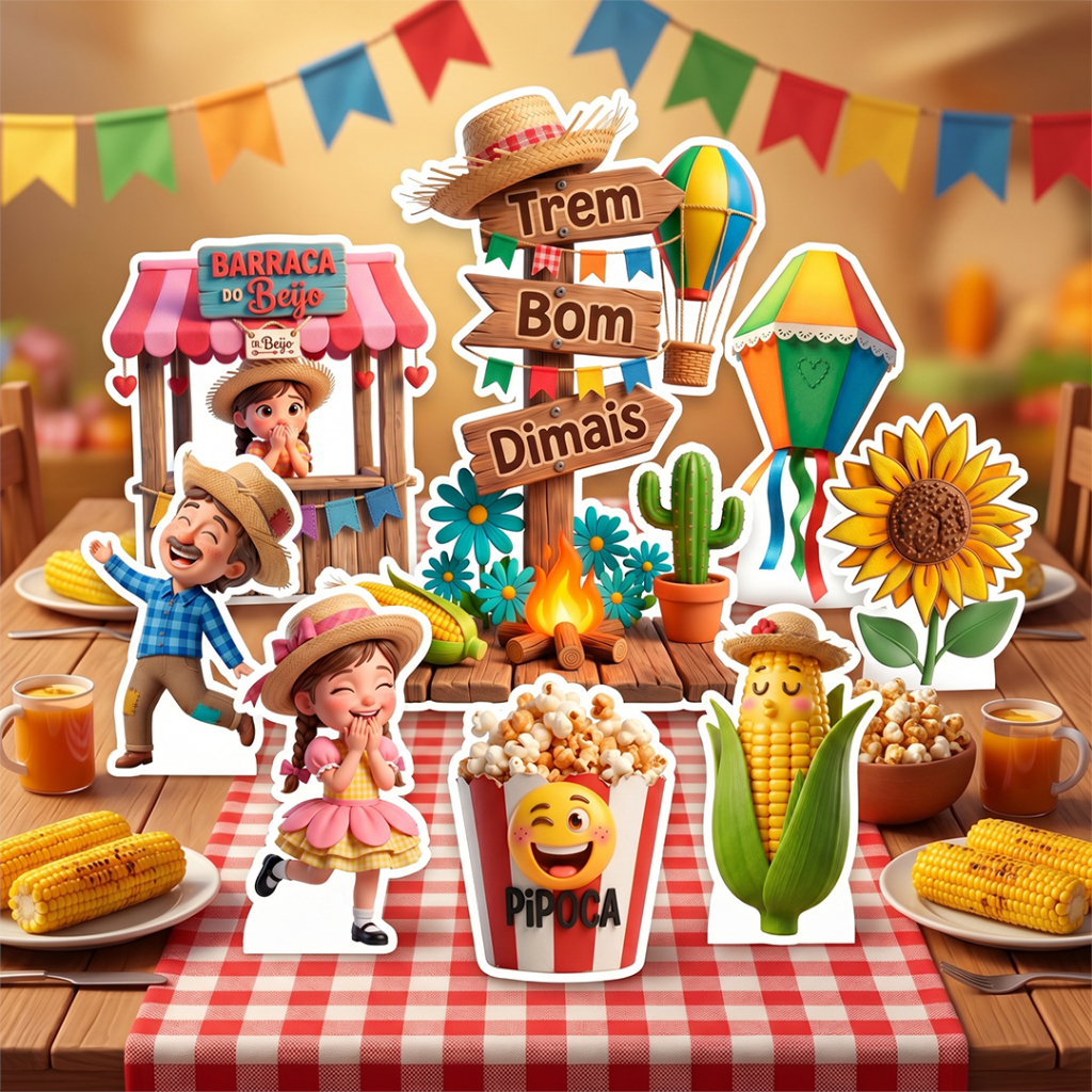 Kit Festa Junina – Apenas Decoração de Mes