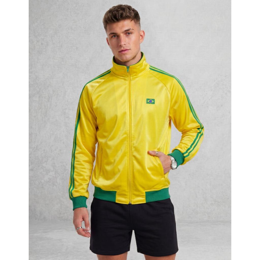 Jaqueta Masculina Gola Alta com Faixas Blusa Brasi
