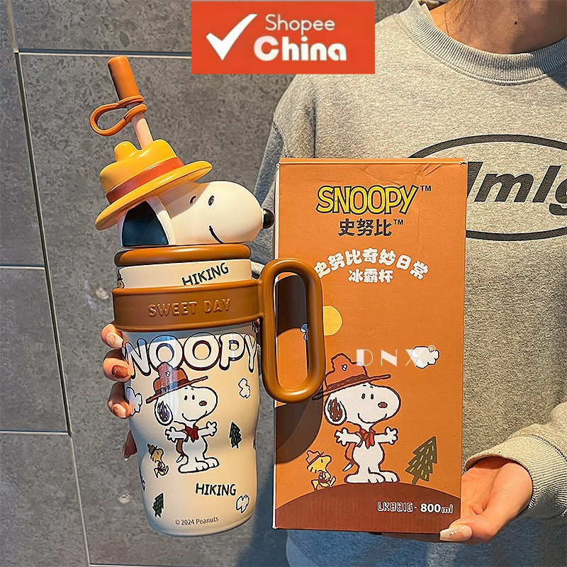 Garrafa de Água Personalizada Snoopy Dois Desenho