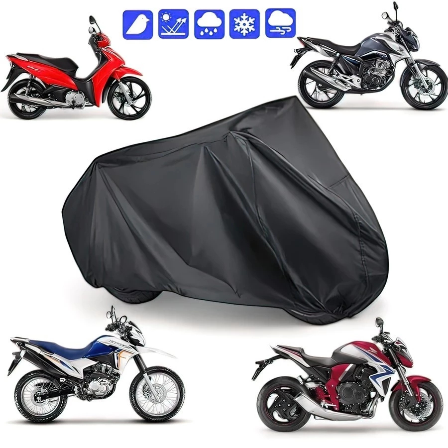Capa de Cobrir Moto em Couro Forrada Impermeável 