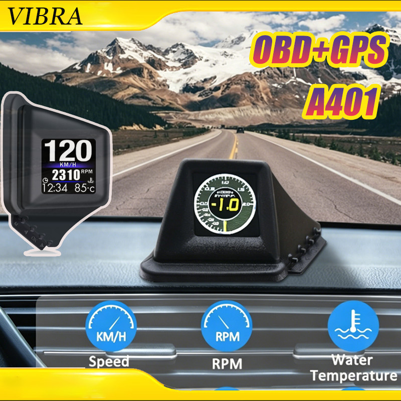 HUD A401 Multifuncional OBD + GPS Display LCD Para