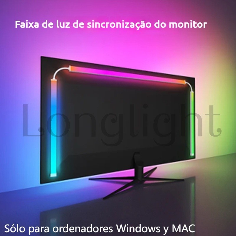 Fita De Luz De Sincronização De Tela De Computad