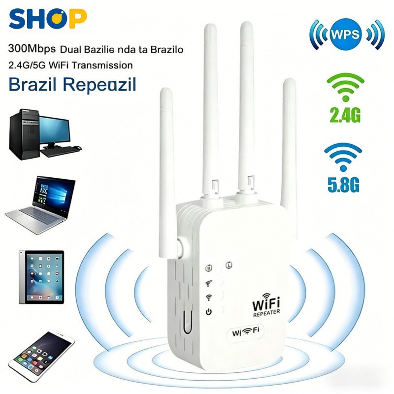 Repetidor Amplificador De Sinal Wifi 300/mbps Ultr
