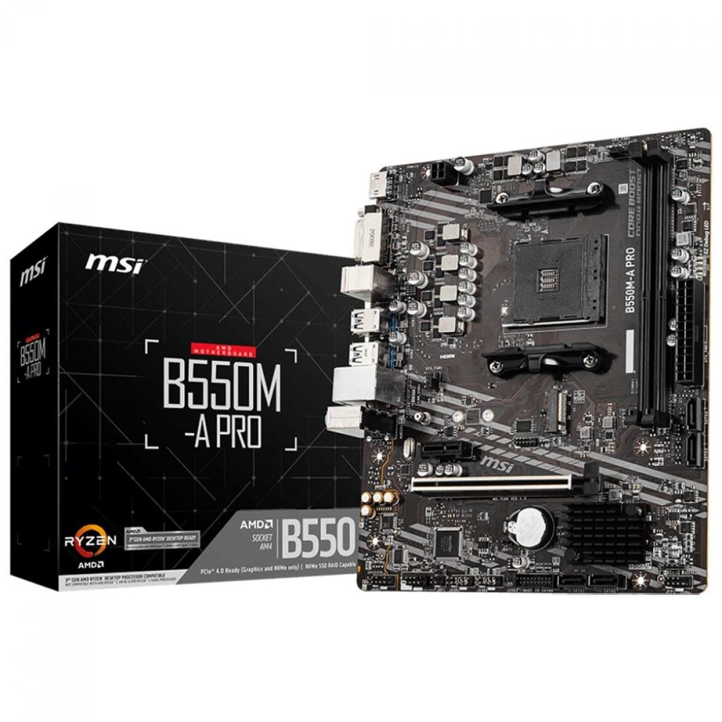 Placa Mãe MSI B550M-A PRO, Chipset B550, AMD AM4,