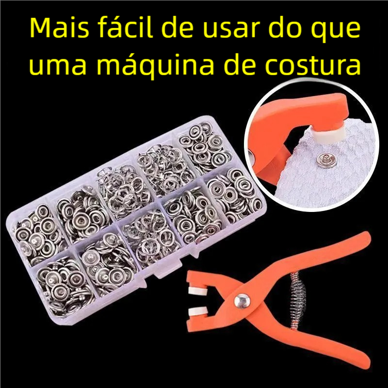 50 Conjuntos de Botões de Cinco Garras de Metal +