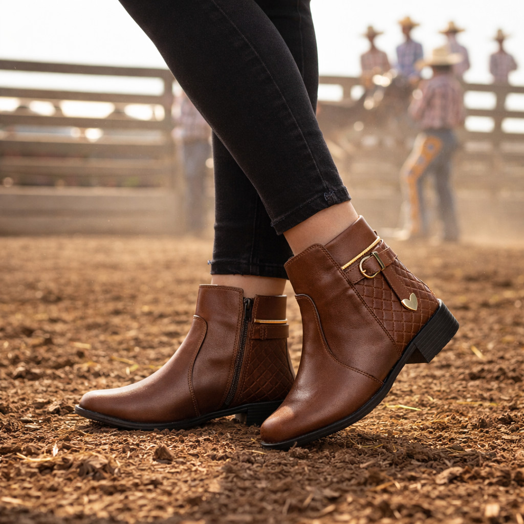 Bota Feminina Estilo Country Para Rodeio Festa Jun