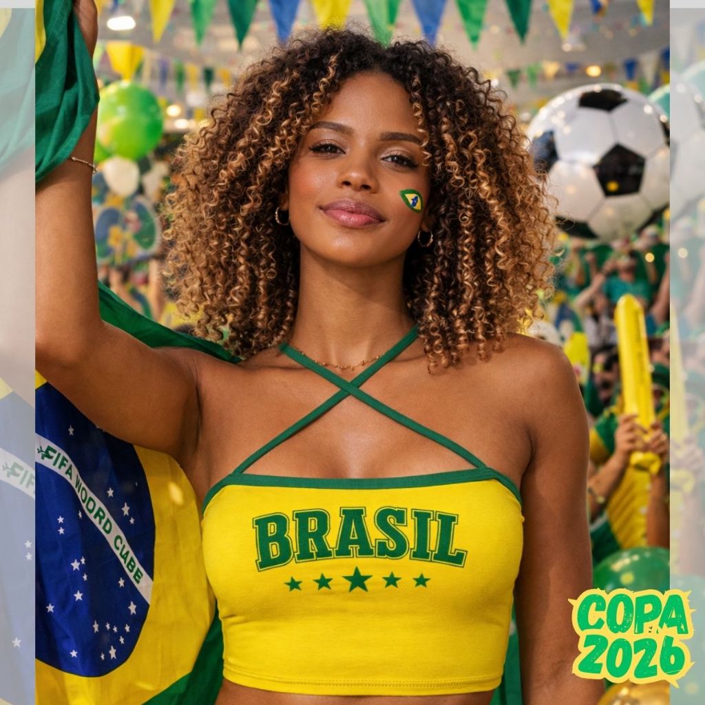 Top Cropped Regata Faixa Feminino Alça Cruzada Co