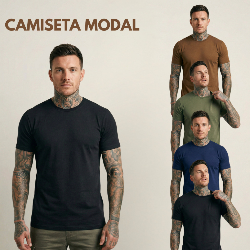 Camiseta Modal Masculina Premium Antiodor | Lisa B