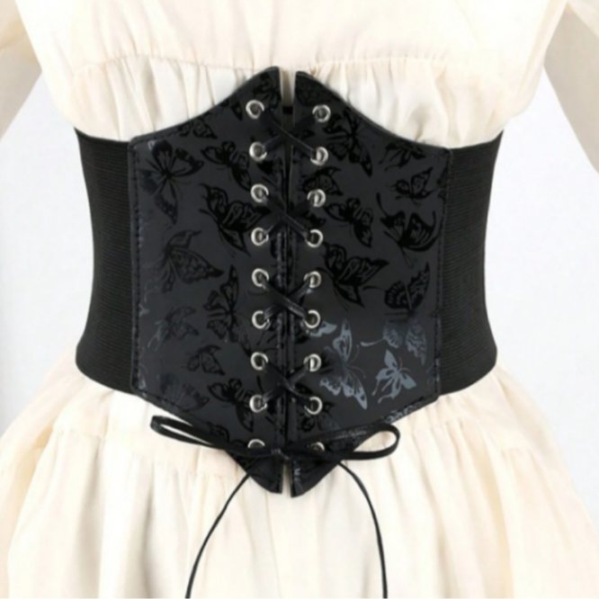 Espartilho Corset Feminino Elástico Ajustável Pr